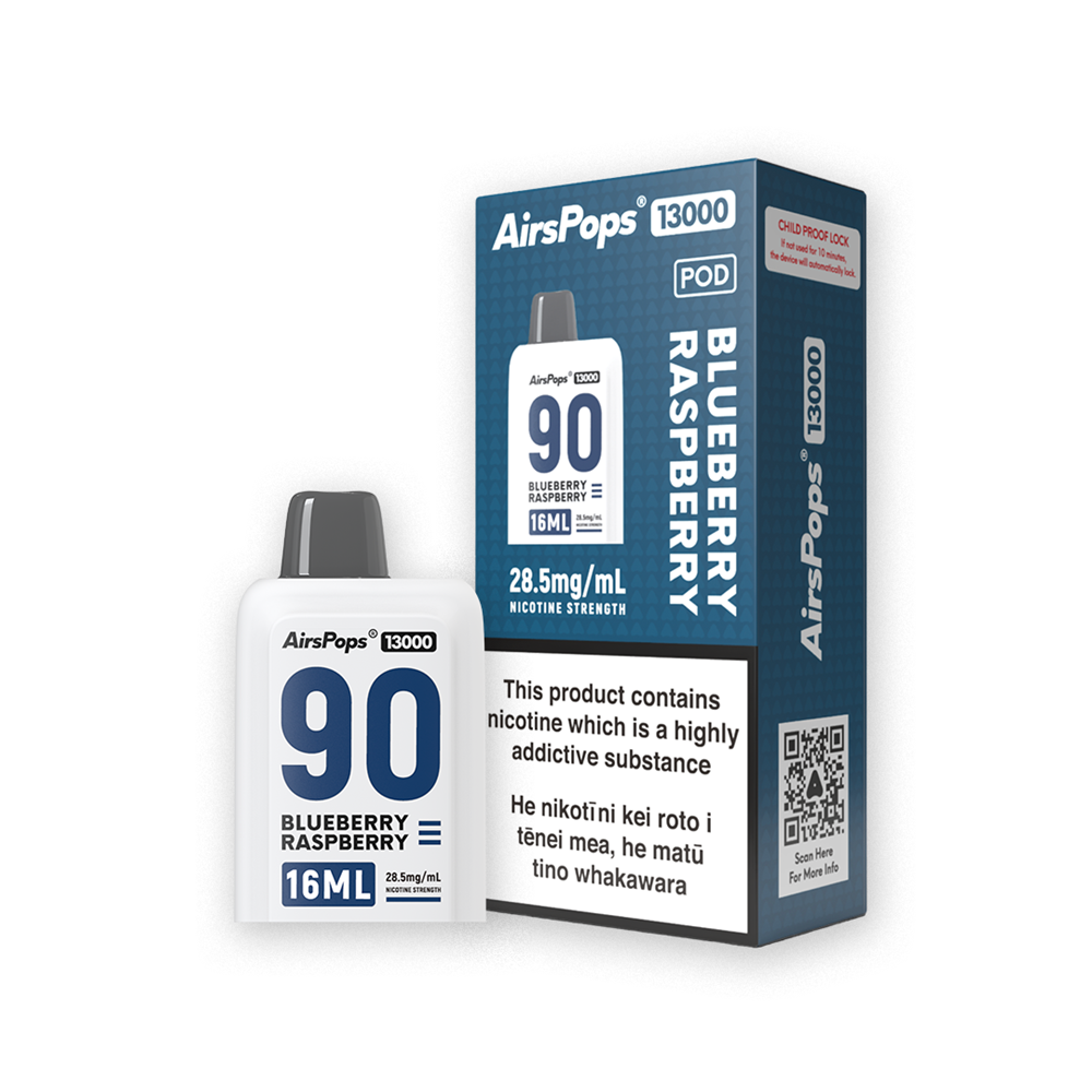 AIRSCREAM AirsPops 13000 Prefilled Pod - 90 Blueberry Raspberry (13000 Puffs)