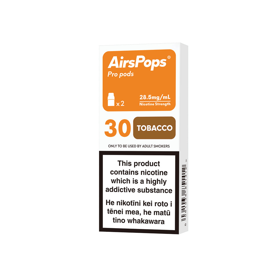 No.30 Tobacco(Prev. Virginia Toba) - AIRSCREAM AirsPops Pro 2ml Pods - VapeTrend NZ