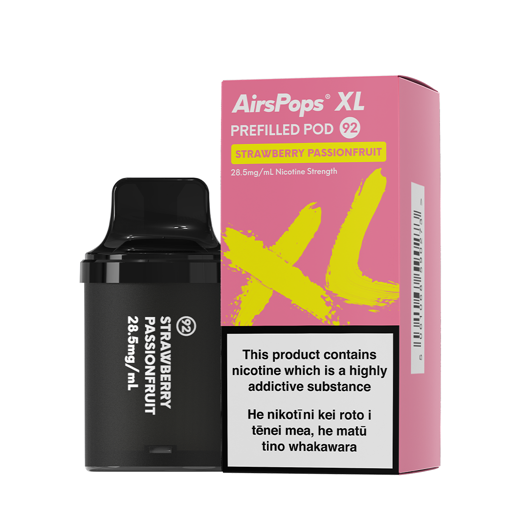 No. 92 Strawberry Passionfruit - AIRSCREAM AirsPops XL Pods 10ml - VapeTrend NZ