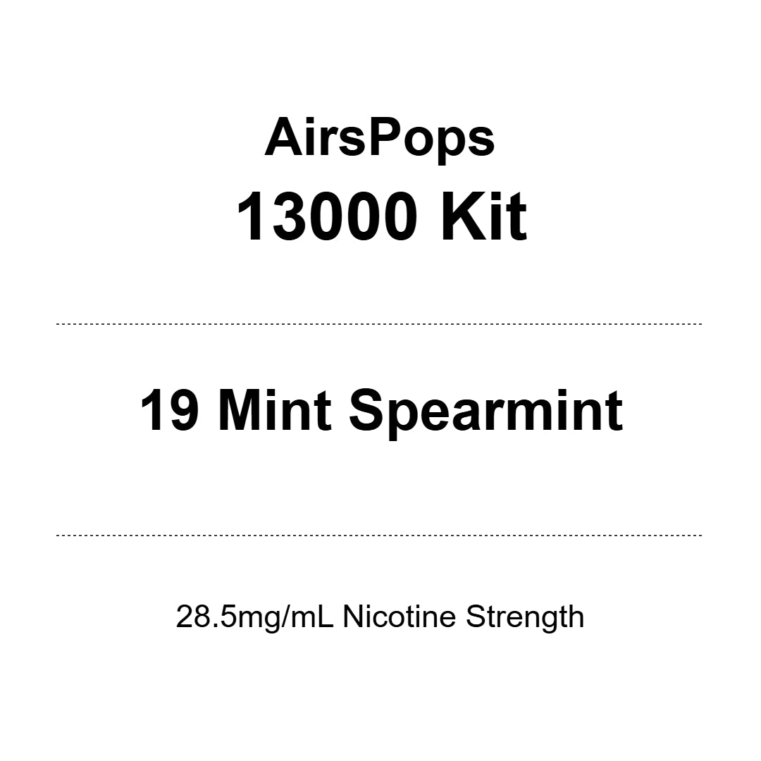 AIRSCREAM AirsPops 13000 Starter Kit - 19 Mint Spearmint 16ml