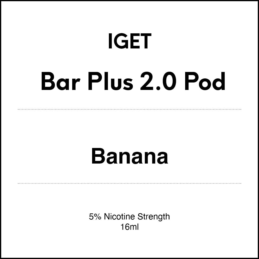 VapeTrend NZ's IGET Bar Plus 2.0 Pod - Banana 16ml