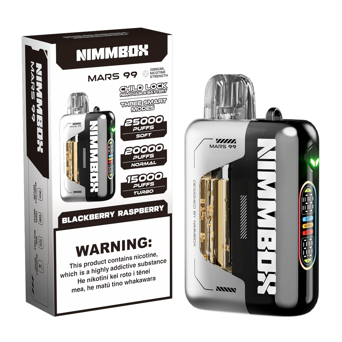 NIMMBOX MARS 99 25000 Puffs - Blackberry Raspberry