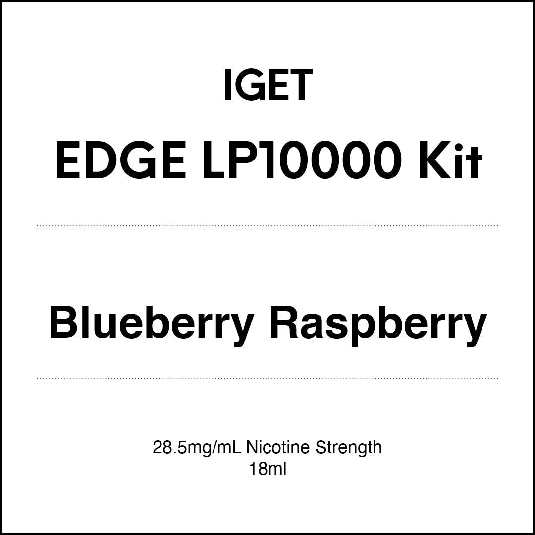 IGET EDGE LP10000 - Blueberry Raspberry Kit 18ml (10000 Puffs) in VapeTrend NZ