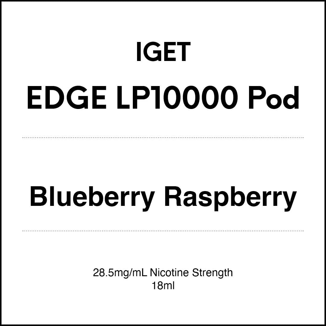 IGET EDGE LP10000 - Blueberry Raspberry Pod 18ml (10000 Puffs) in VapeTrend NZ