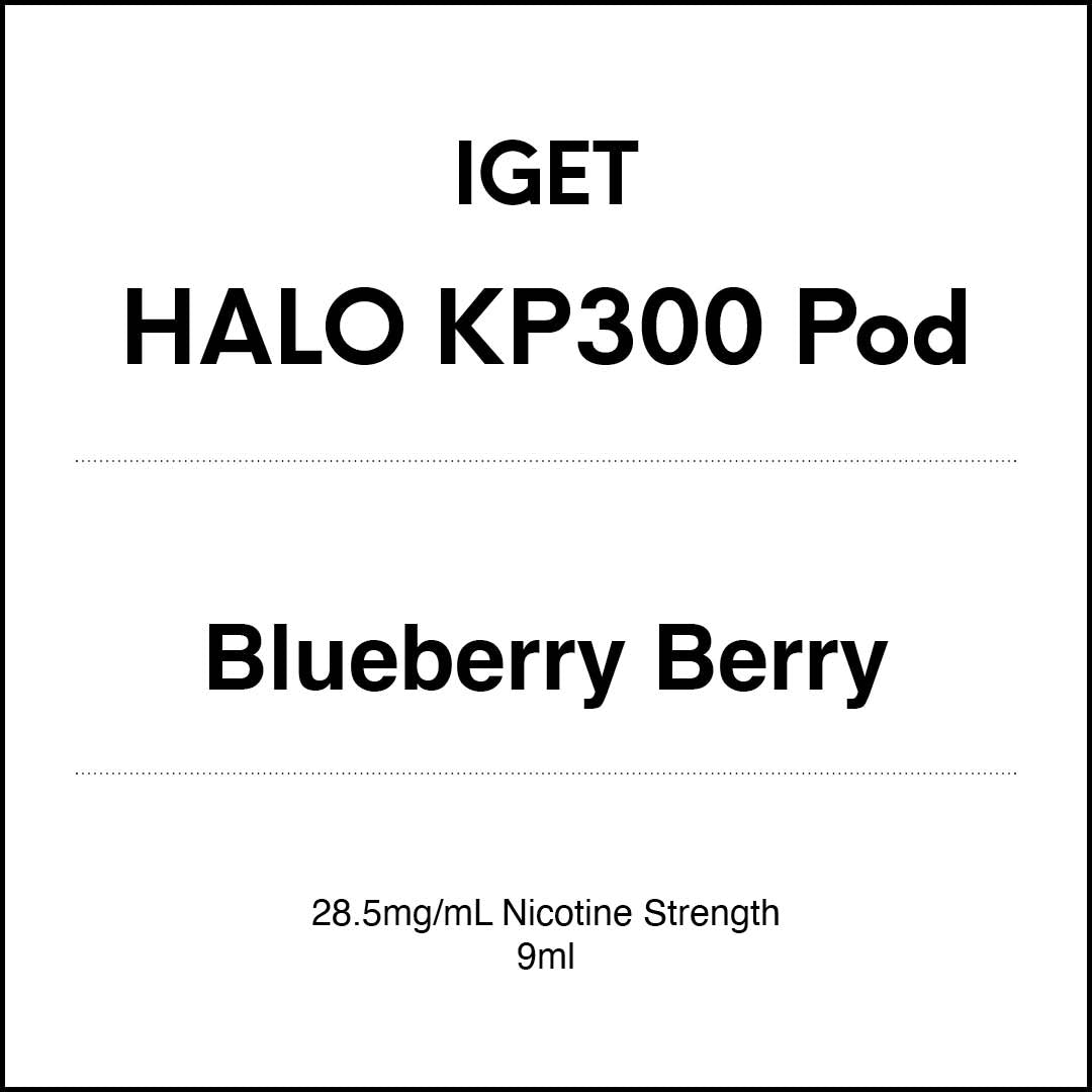 IGET HALO KP300 Pod - Blueberry Berry 9ml 3000 puffs
