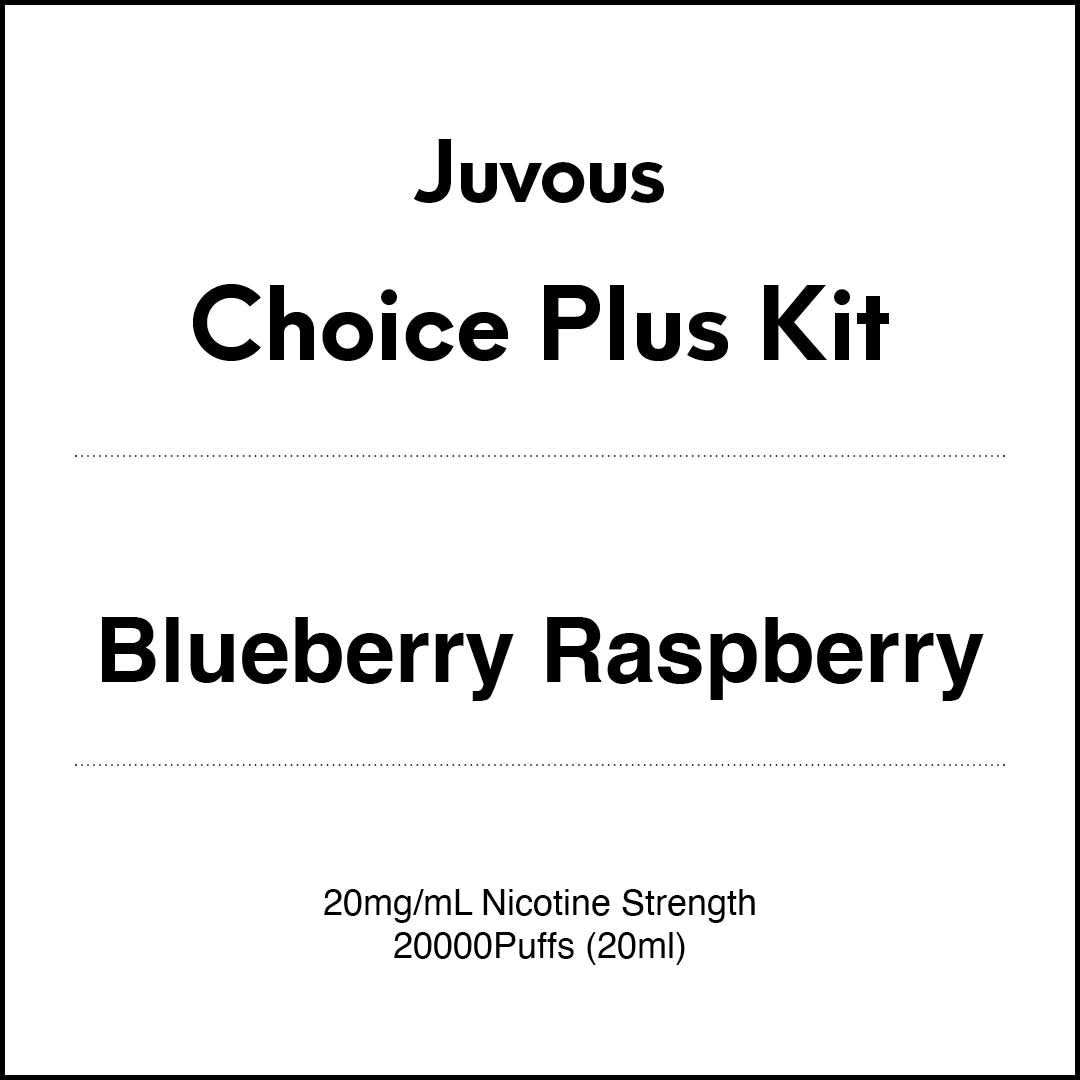 Juvous Choice Plus Vape Kit 20ml - Blueberry Raspberry (20000 Puffs)