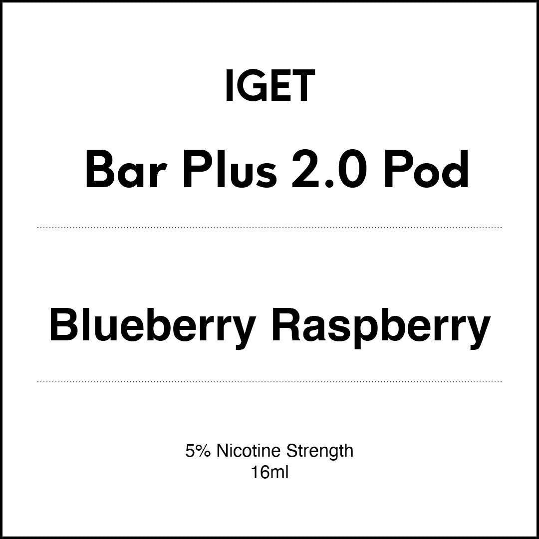 VapeTrend NZ's IGET Bar Plus 2.0 Pod - Blueberry Raspberry 16ml