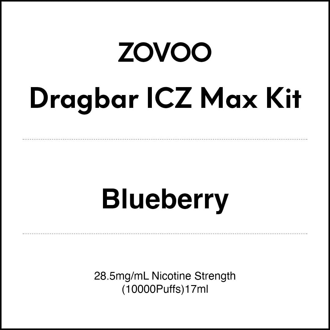 Zovoo Dragbar ICZ Max Starter Kit -  Blueberry (10000 Puff)