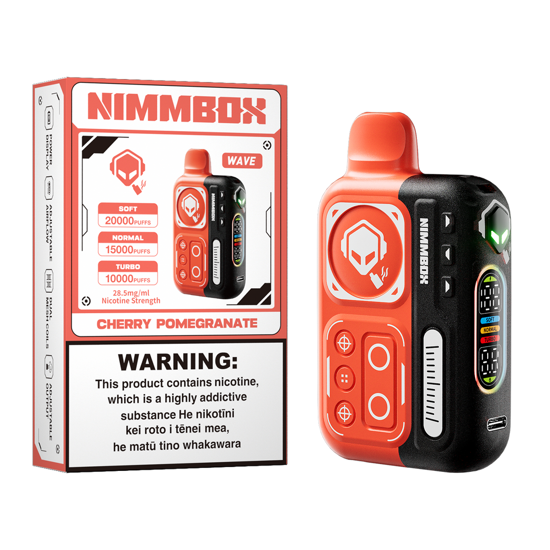 NIMMBOX Wave Starter Kit 20000 Puffs - Cherry Pomegranate