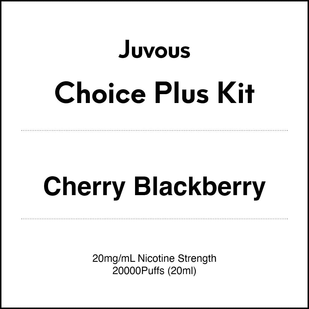 Juvous Choice Plus Vape Kit 20ml - Cherry Blackberry (20000 Puffs)