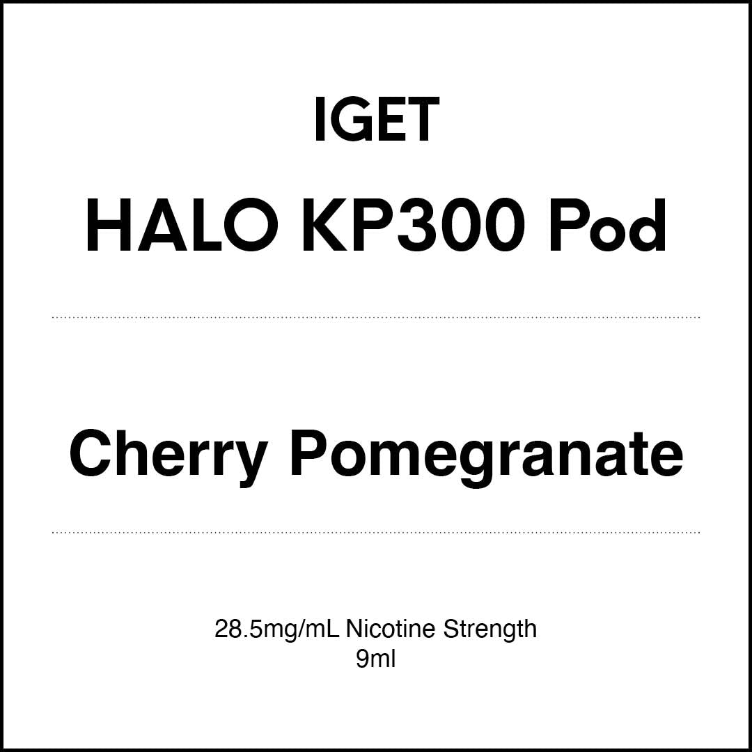 IGET HALO KP300 Pod - Cherry Pomegranate 9ml 3000 puffs