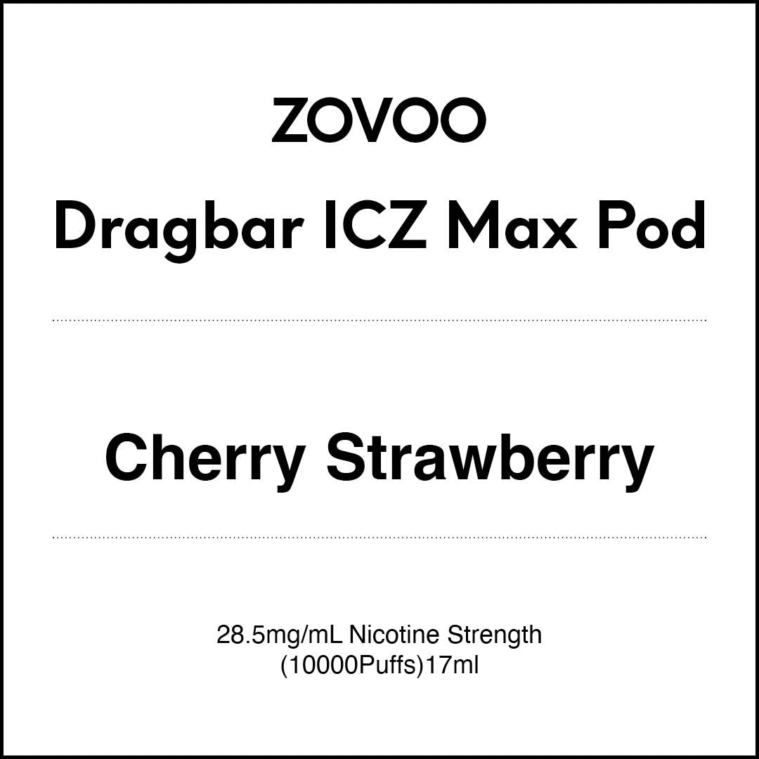 Zovoo Dragbar ICZ Max Prefilled Pod - Cherry Strawberry (10000 puffs)