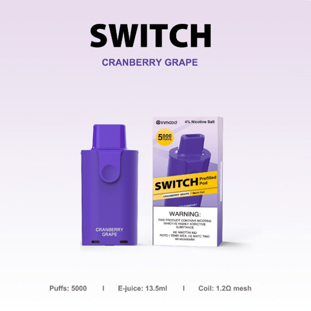 Inmood SWITCH Prefilled Pod -   Grape Berry13.5ml (5000 PUFFS)