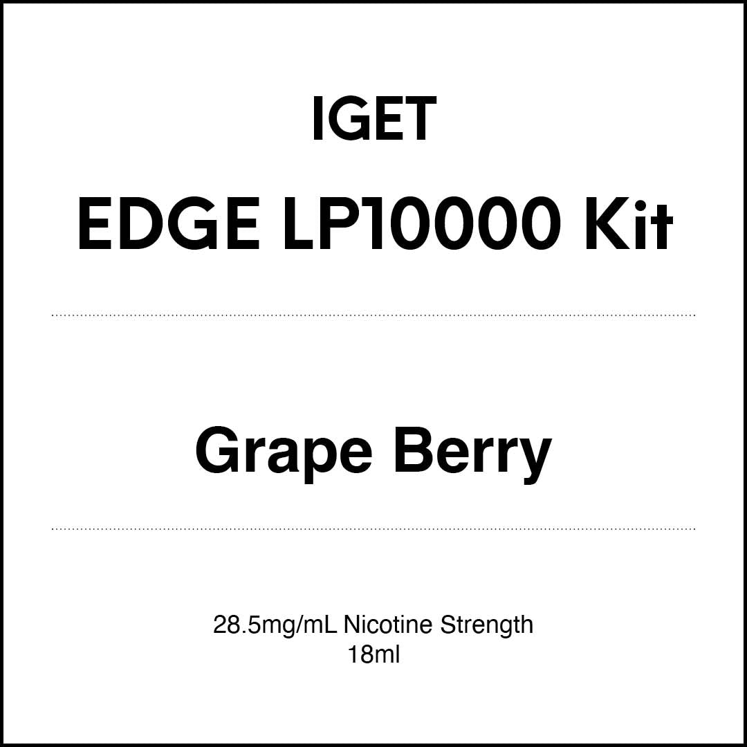 IGET EDGE LP10000 - Grape Berry Kit 18ml (10000 Puffs) in VapeTrend NZ