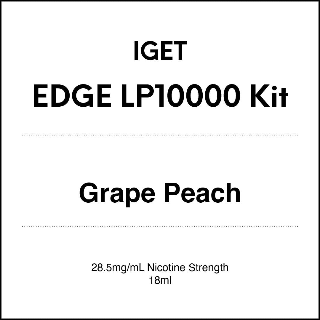 IGET EDGE LP10000 - Grape Peach Kit 18ml (10000 Puffs) in VapeTrend NZ