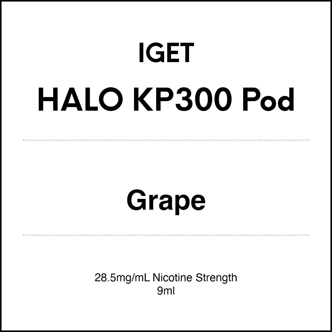 IGET HALO KP300 Pod - Grape 9ml 3000 puffs