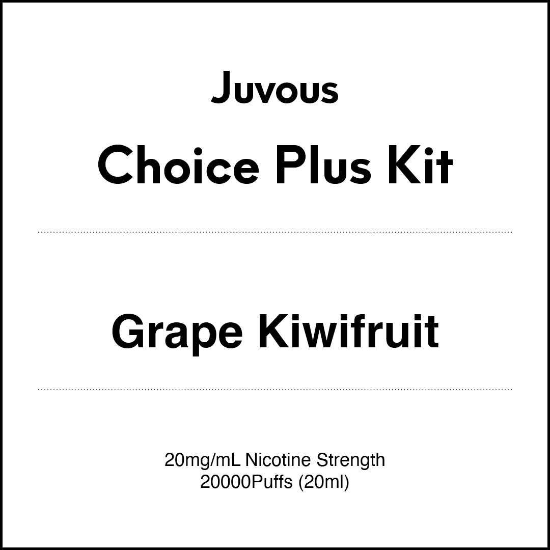 Juvous Choice Plus Vape Kit 20ml - Grape kiwifruit (20000 Puffs)
