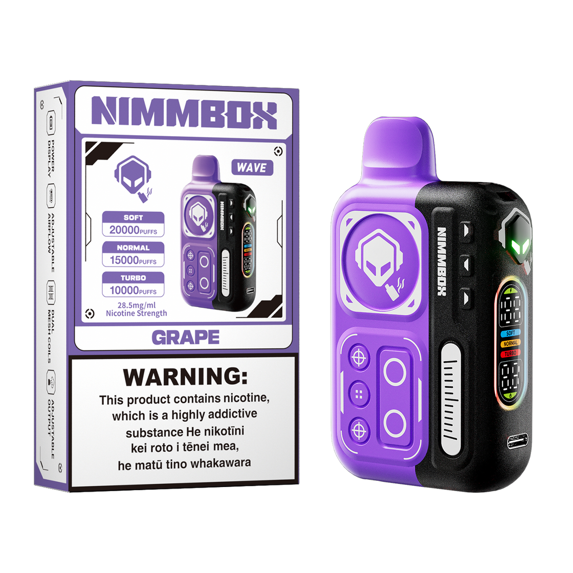 NIMMBOX Wave Starter Kit 20000 Puffs - Grape