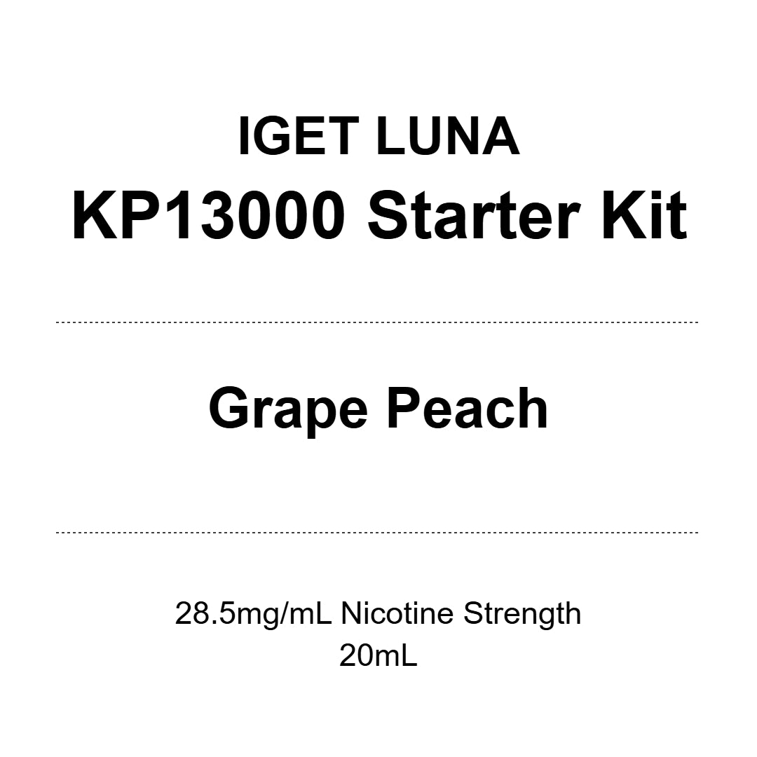 IGET Luna KP13000 Starter Kit - Grape Peach