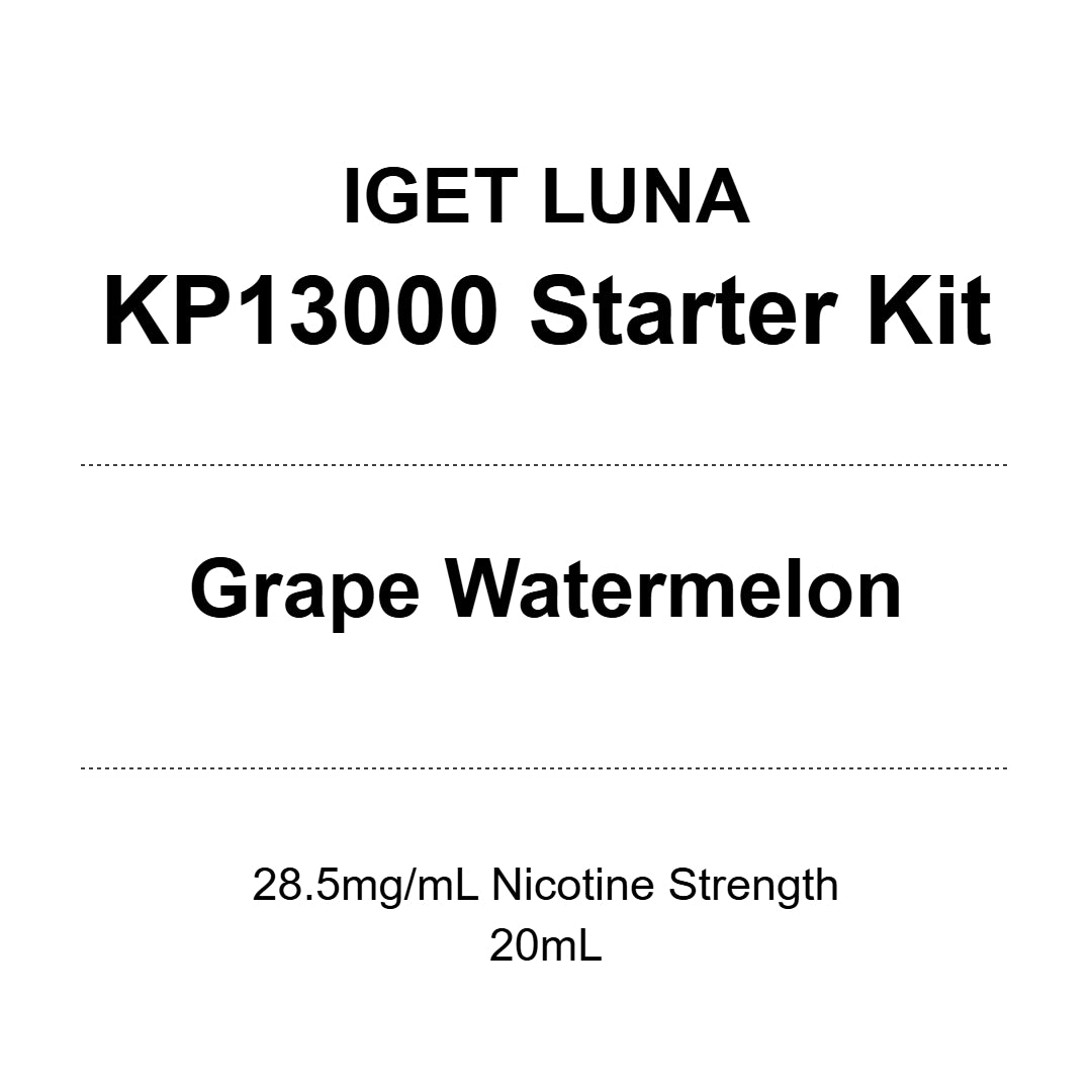 IGET Luna KP13000 Starter Kit - Grape Watermelon