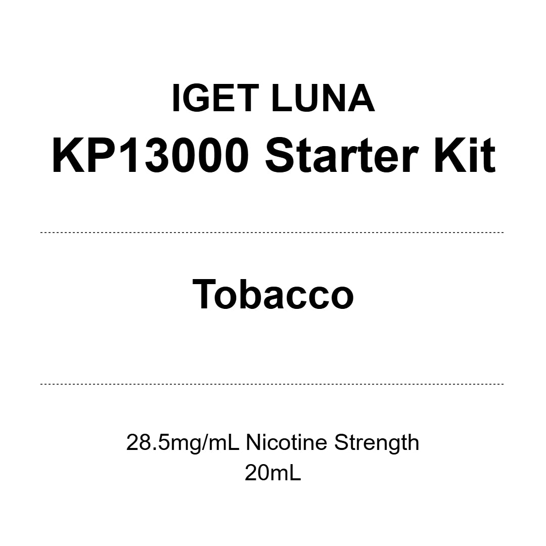 IGET Luna KP13000 Starter Kit - Tobacco
