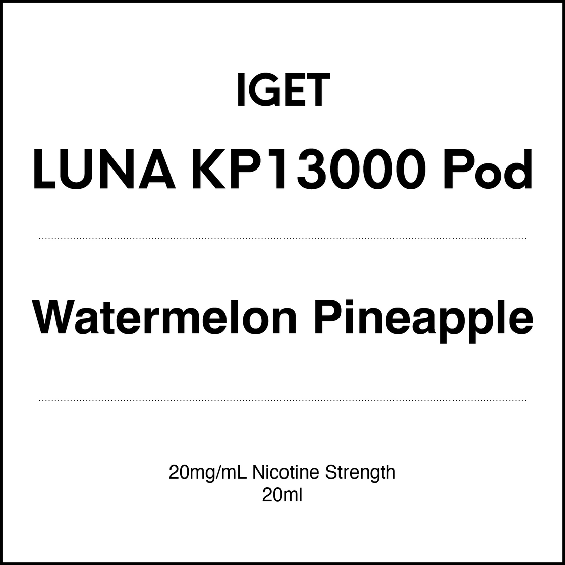 IGET Luna KP13000 Starter Kit 20mg/ml NIC version