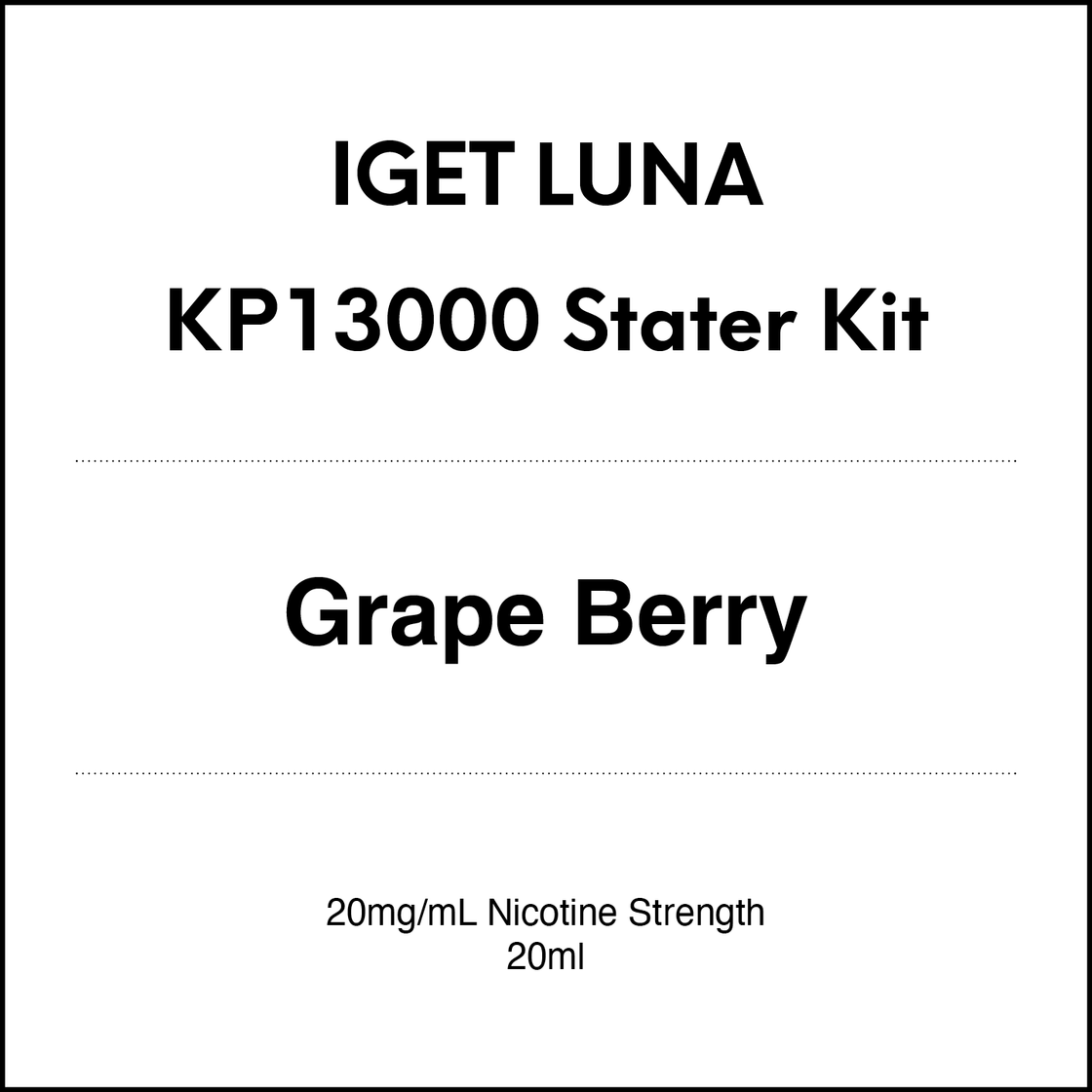 IGET Luna KP13000 Starter Kit - Grape Berry (13000 Puffs)