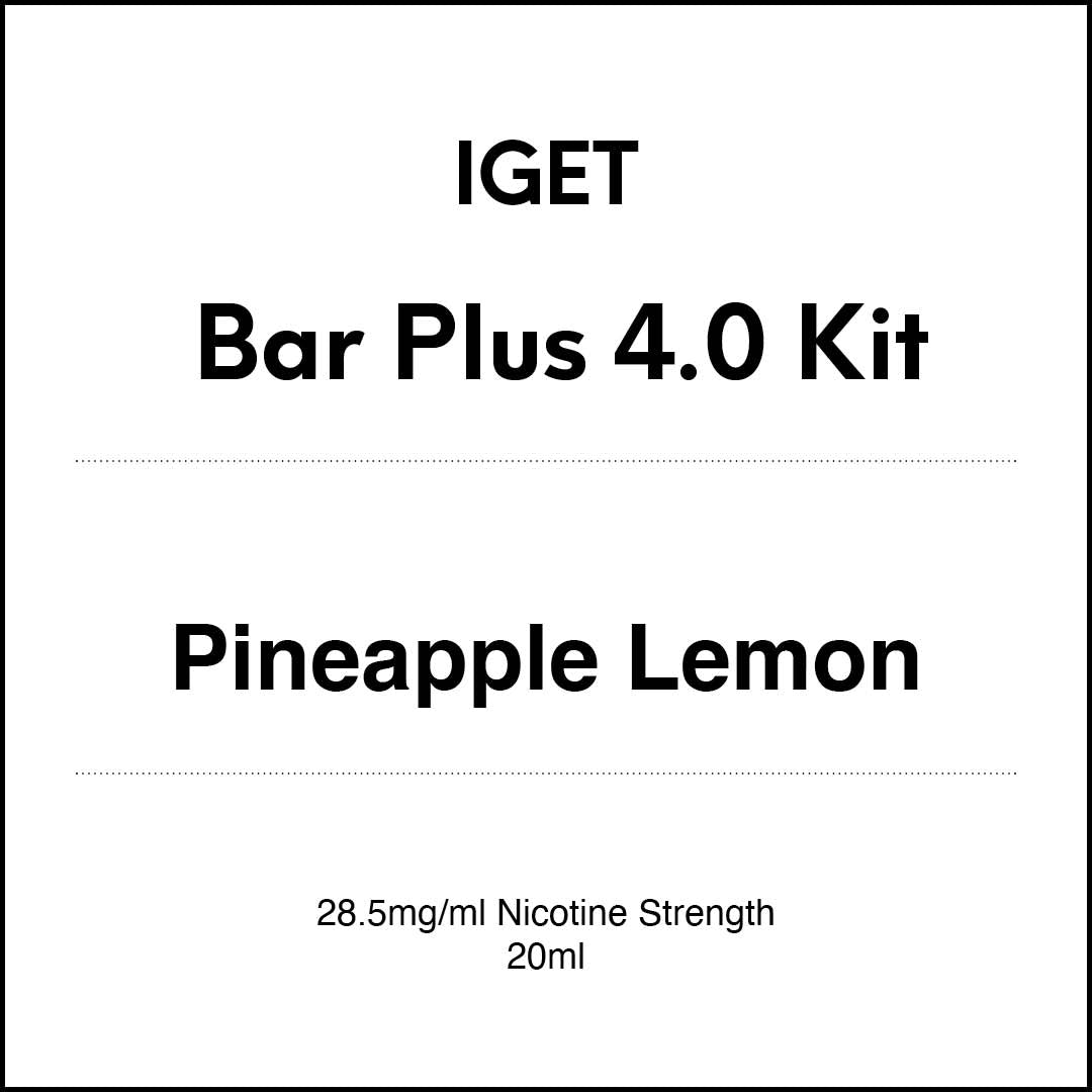 IGET Bar Plus 4.0 Starter Kit - Pineapple Lemon 20ml (15K Puffs)