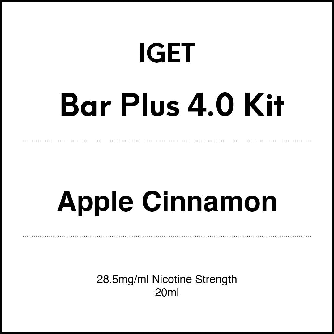 IGET Bar Plus 4.0 Starter Kit - Apple Cinnamon 20ml (15K Puffs)