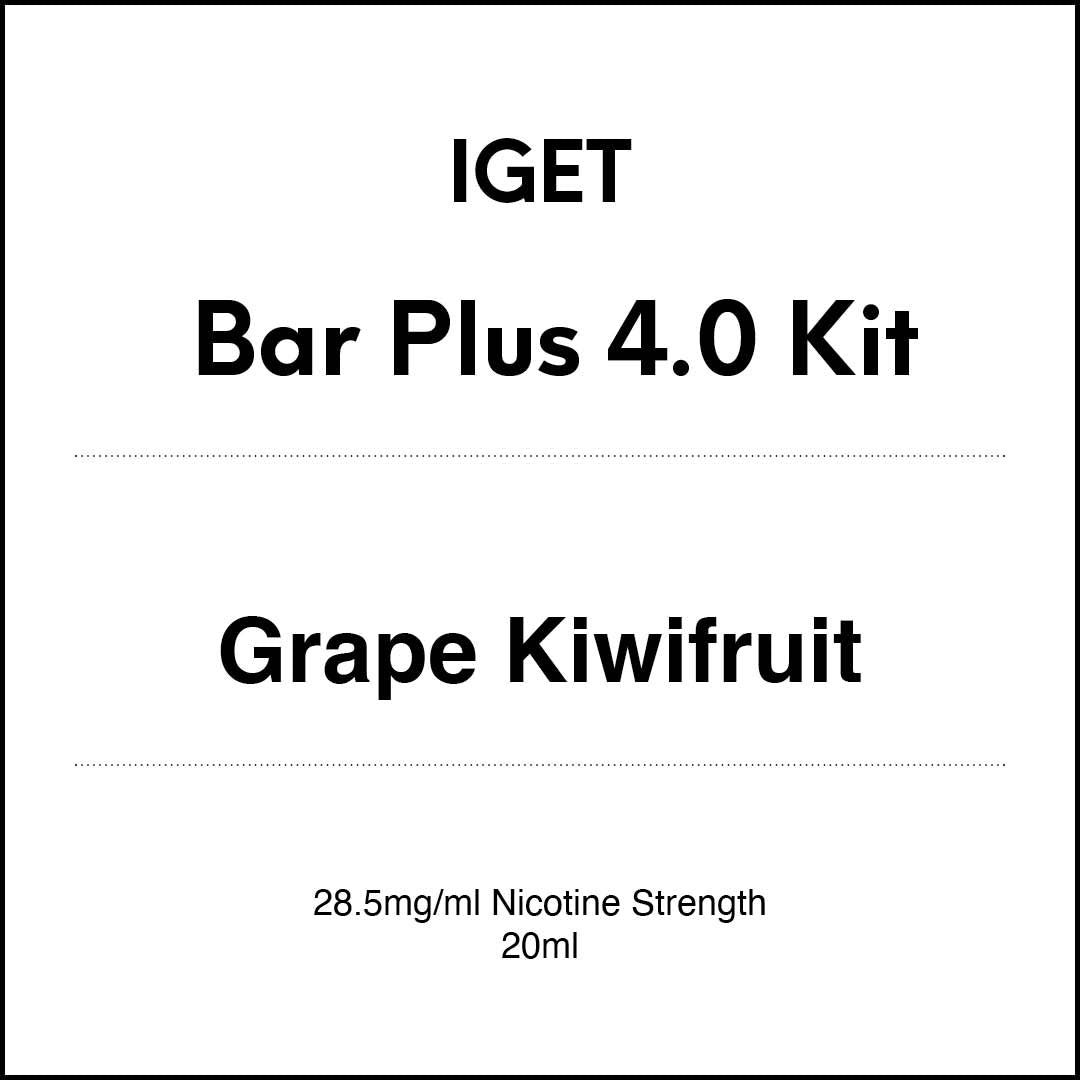 IGET Bar Plus 4.0 Starter Kit - Grape Kiwifuit 20ml (15K Puffs)