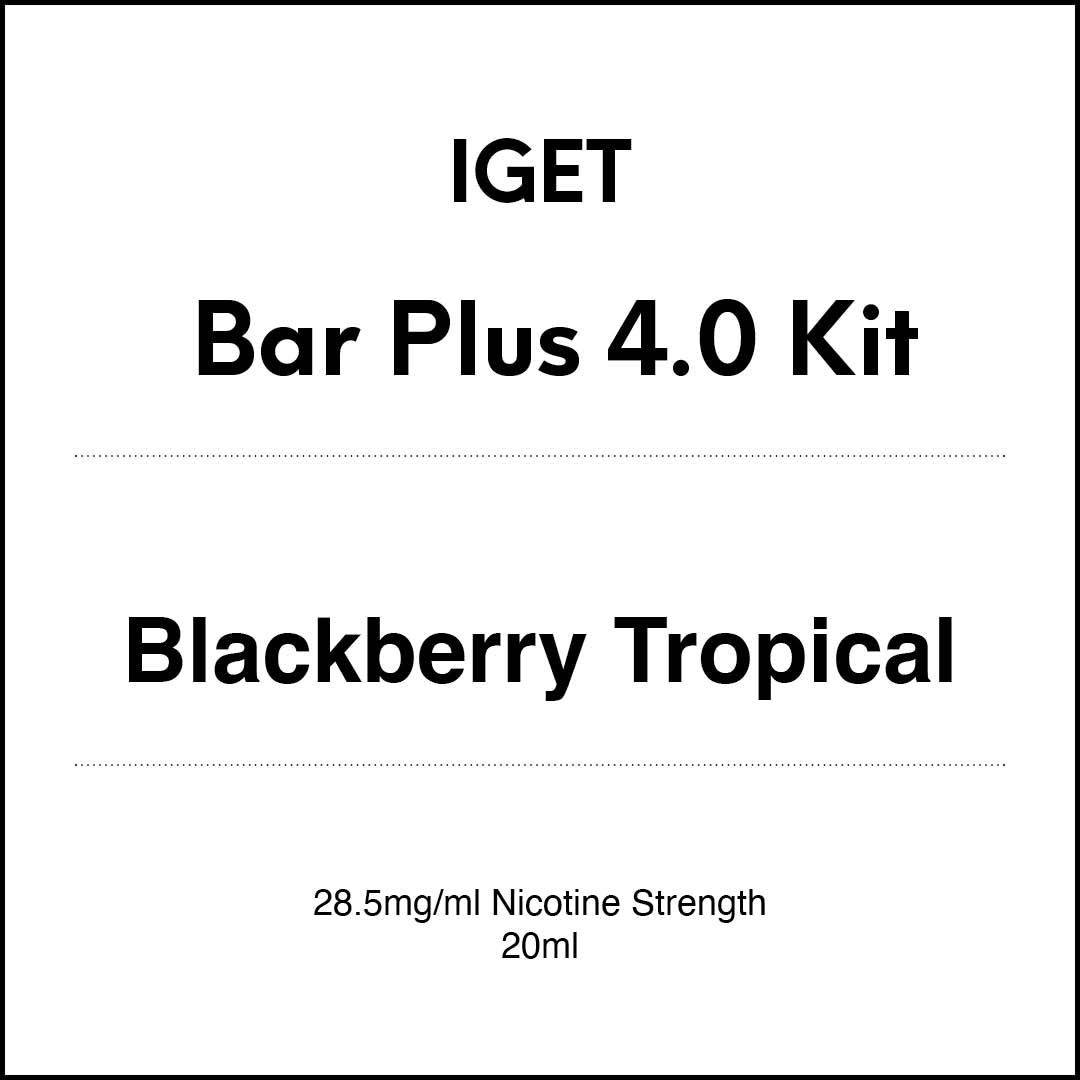 IGET Bar Plus 4.0 Starter Kit - Blackberry Tropical 20ml (15K Puffs)