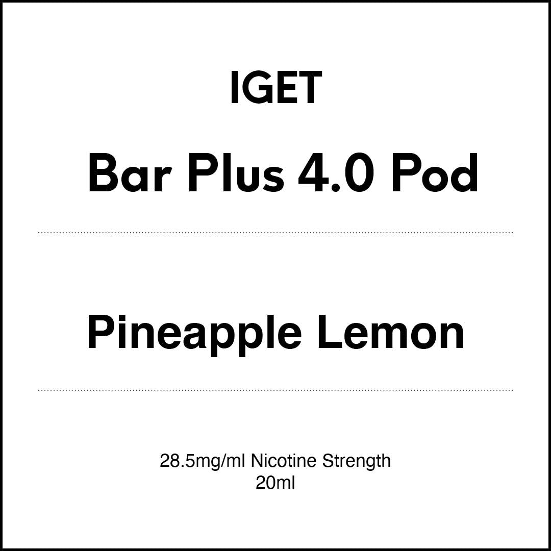 IGET Bar Plus 4.0 Replacement Pod - Pineapple Lemon 20ml (15K puffs)