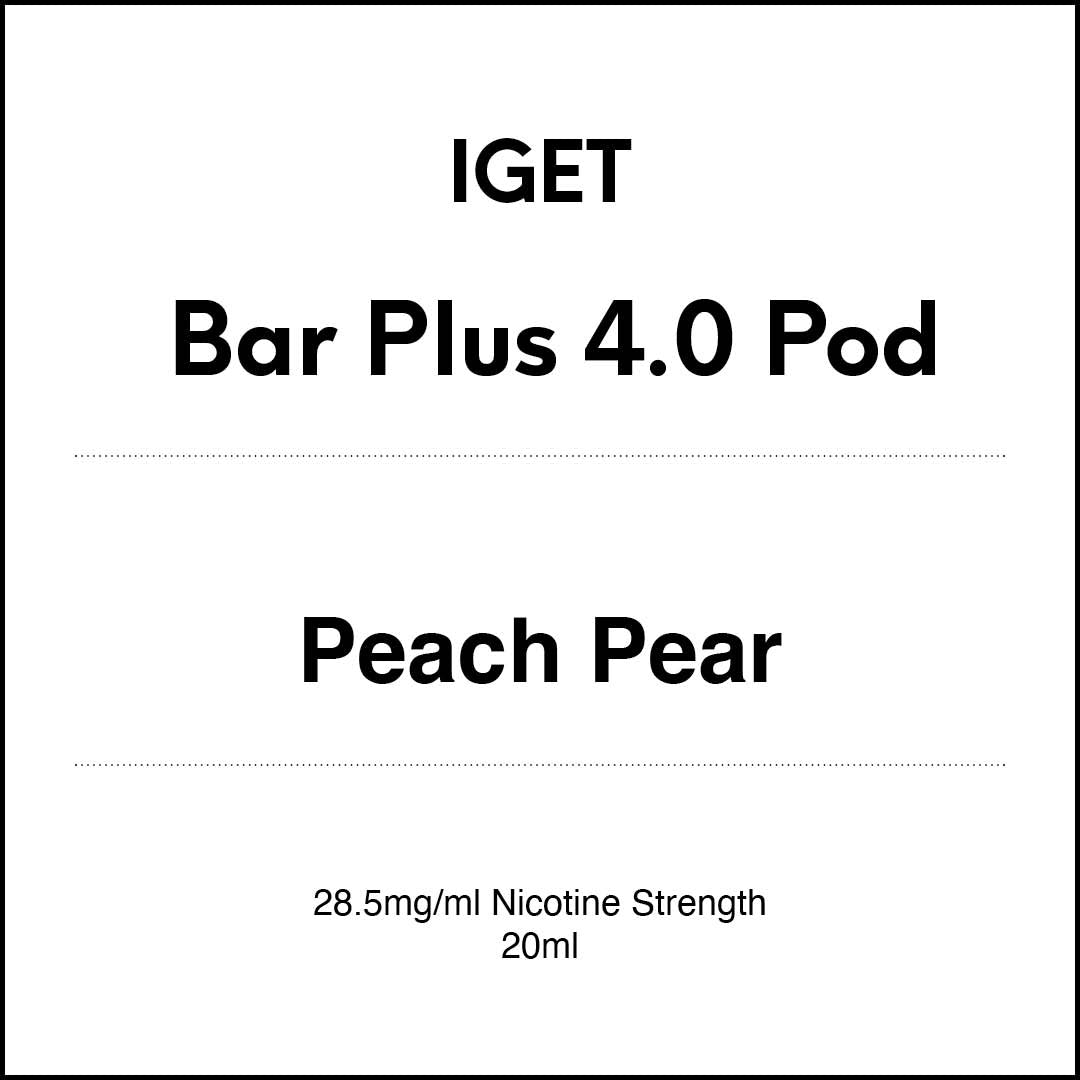 IGET Bar Plus 4.0 Replacement Pod - Peach Pear 20ml (15K puffs)