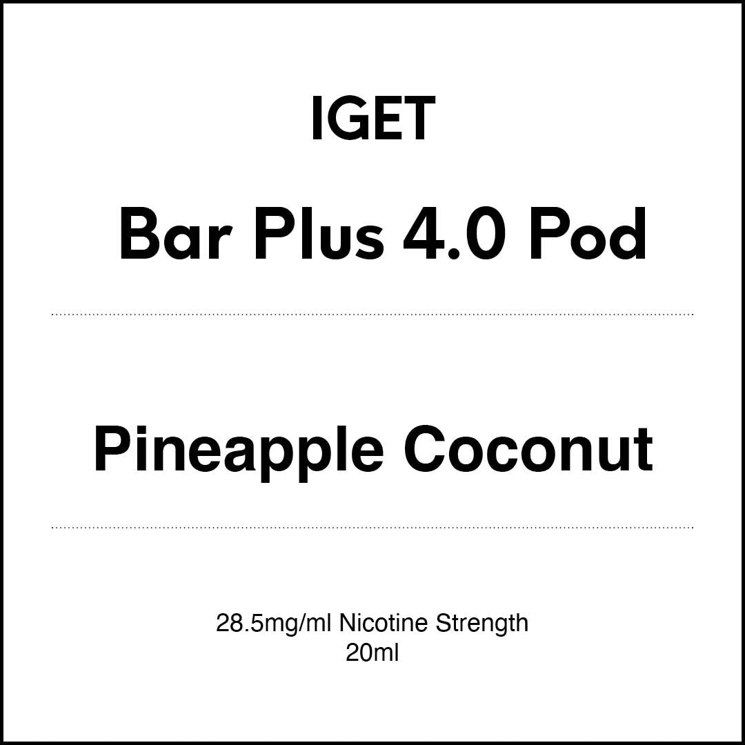 IGET Bar Plus 4.0 Replacement Pod - Pineapple Coconut 20ml (15K puffs)