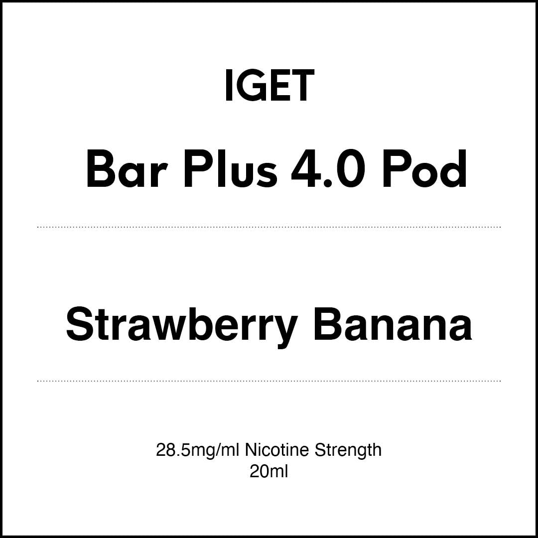 IGET Bar Plus 4.0 Replacement Pod - Strawberry Banana 20ml (15K puffs)