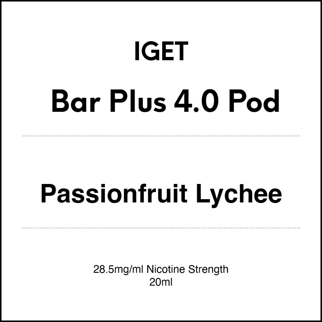 IGET Bar Plus 4.0 Replacement Pod - Passionfruit Lychee 20ml (15K puffs)