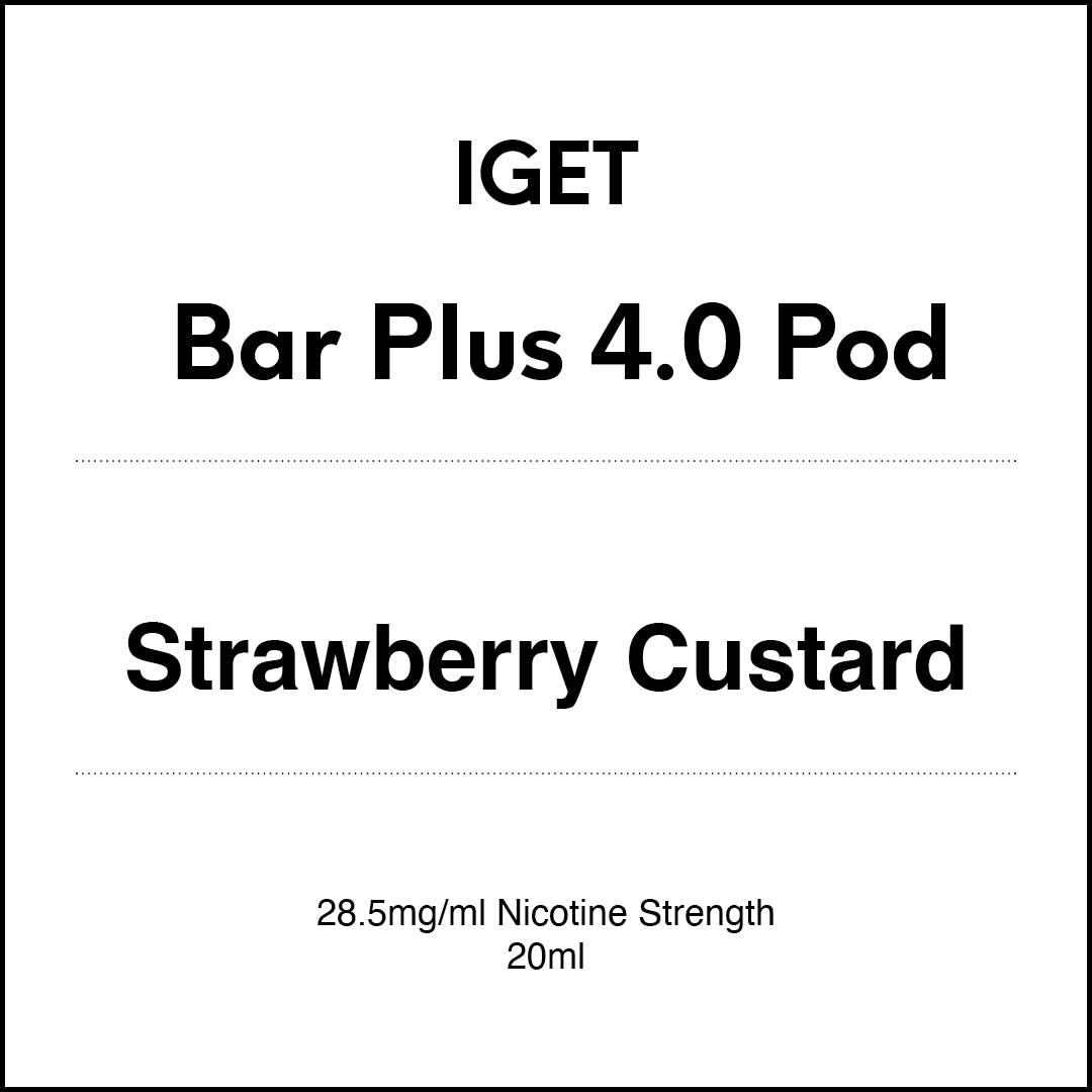 IGET Bar Plus 4.0 Replacement Pod - Strawberry Custard 20ml (15K puffs)