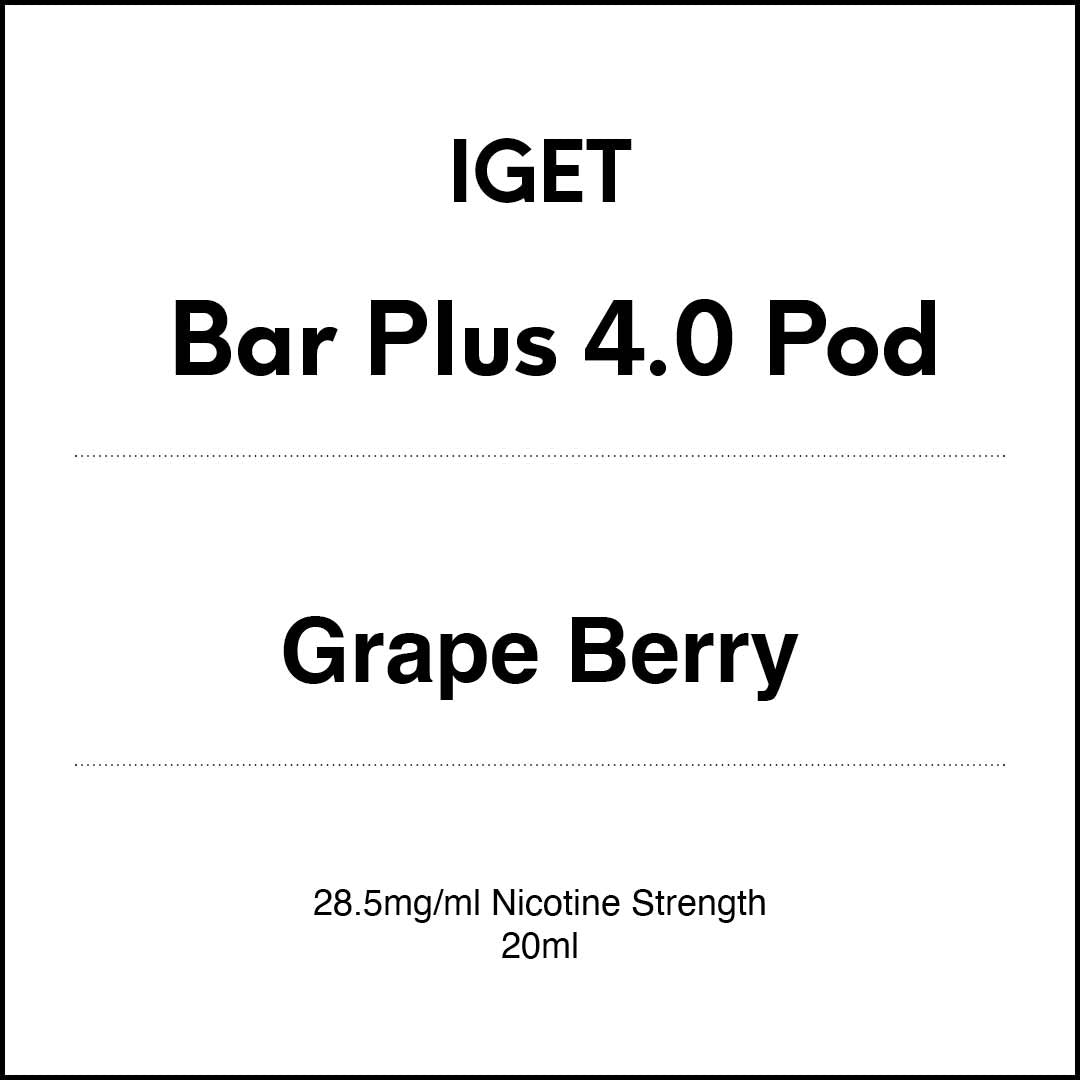 IGET Bar Plus 4.0 Replacement Pod -  Grape Berry 20ml (15K puffs)