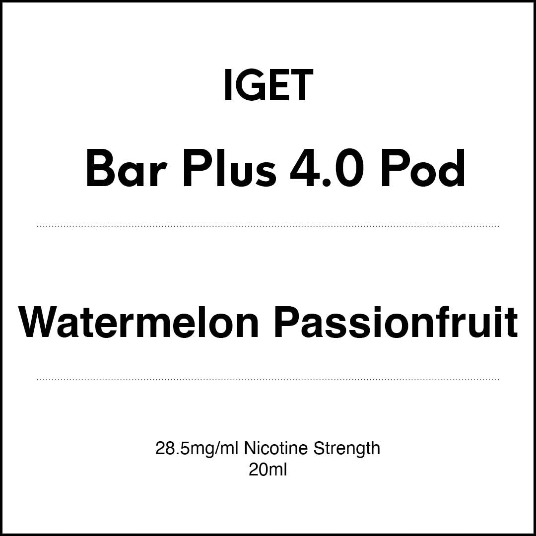 IGET Bar Plus 4.0 Replacement Pod - Watermelon Passionfruit 20ml (15K puffs)