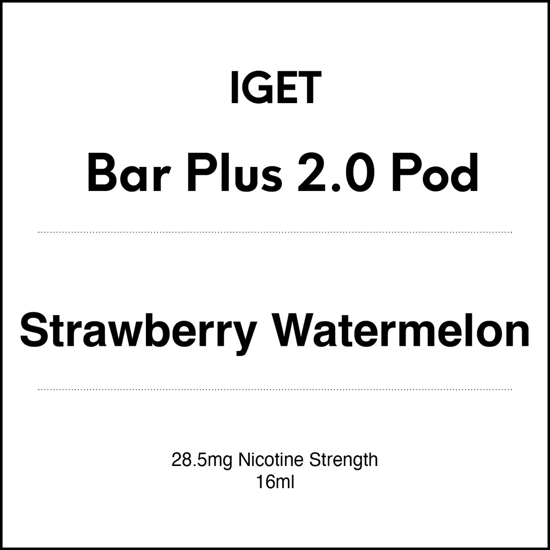 IGET Bar Plus 2.0 Replacement Pod - Strawberry Watermelon 16ml