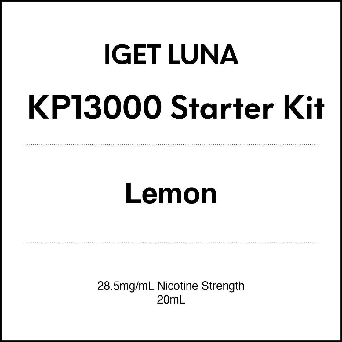 IGET Luna KP13000 Starter Kit - Lemon