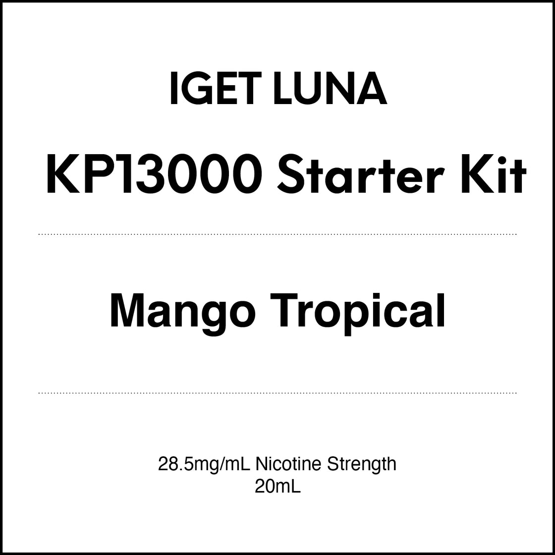 IGET Luna KP13000 Starter Kit - Mango Tropical