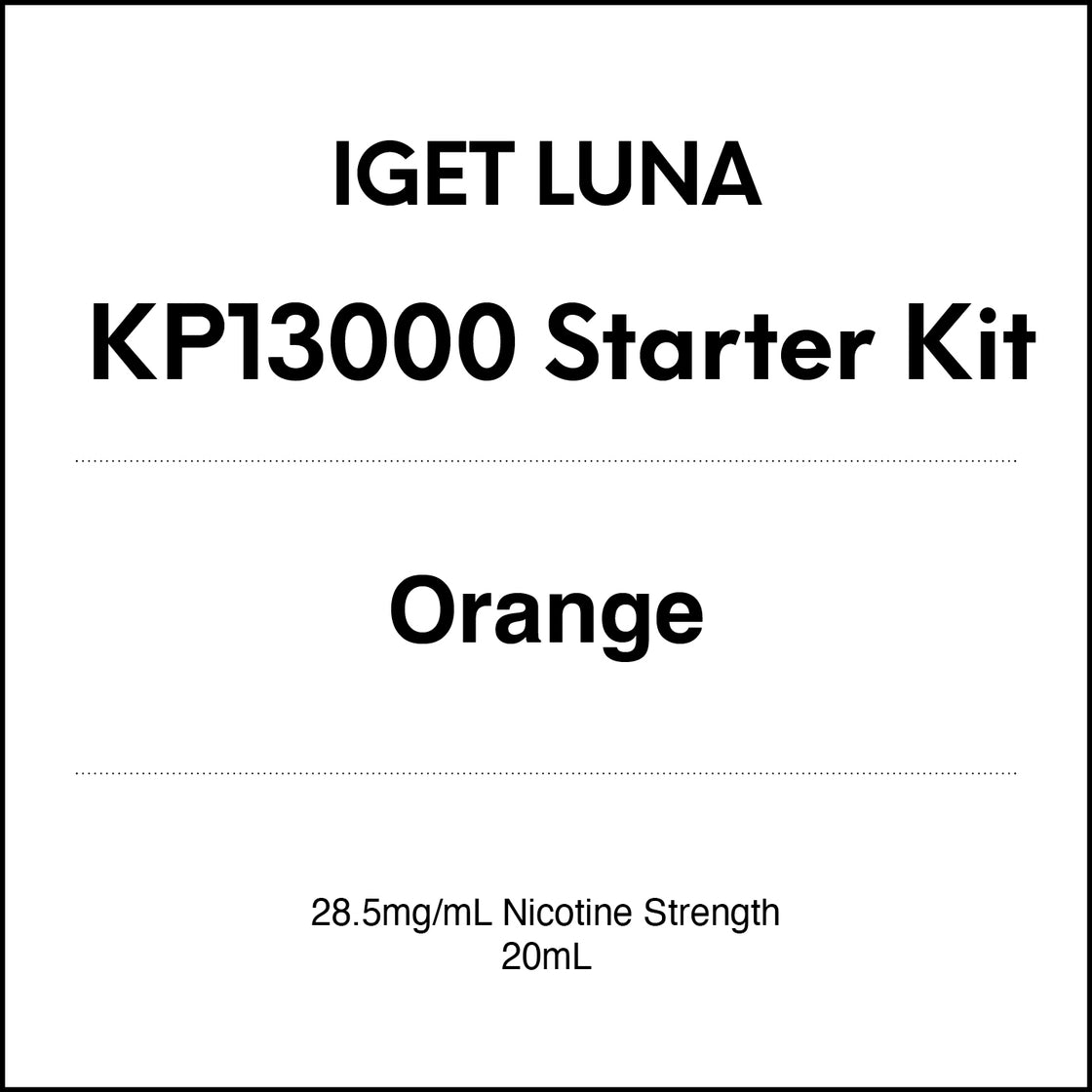 IGET Luna KP13000 Starter Kit - Orange