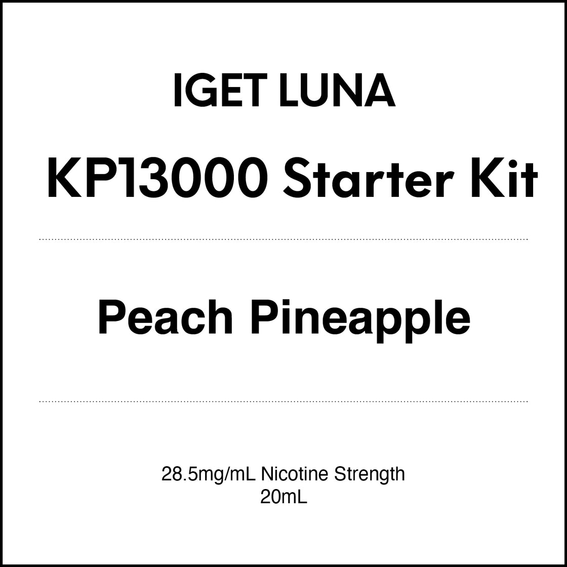 IGET Luna KP13000 Starter Kit - Peach Pineapple