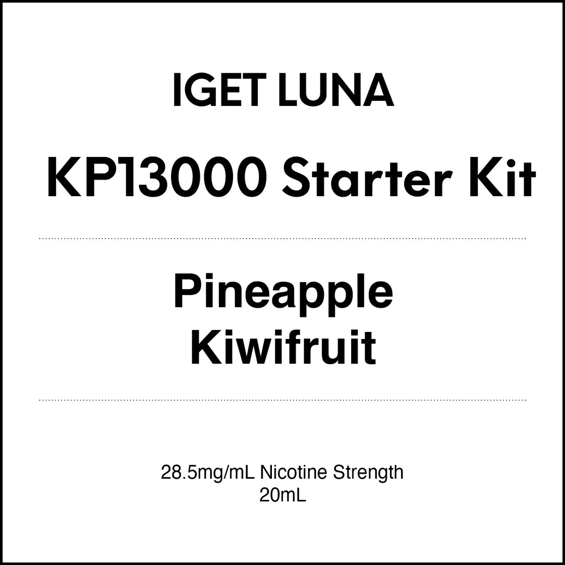 IGET Luna KP13000 Starter Kit - Pineapple Kiwifruit