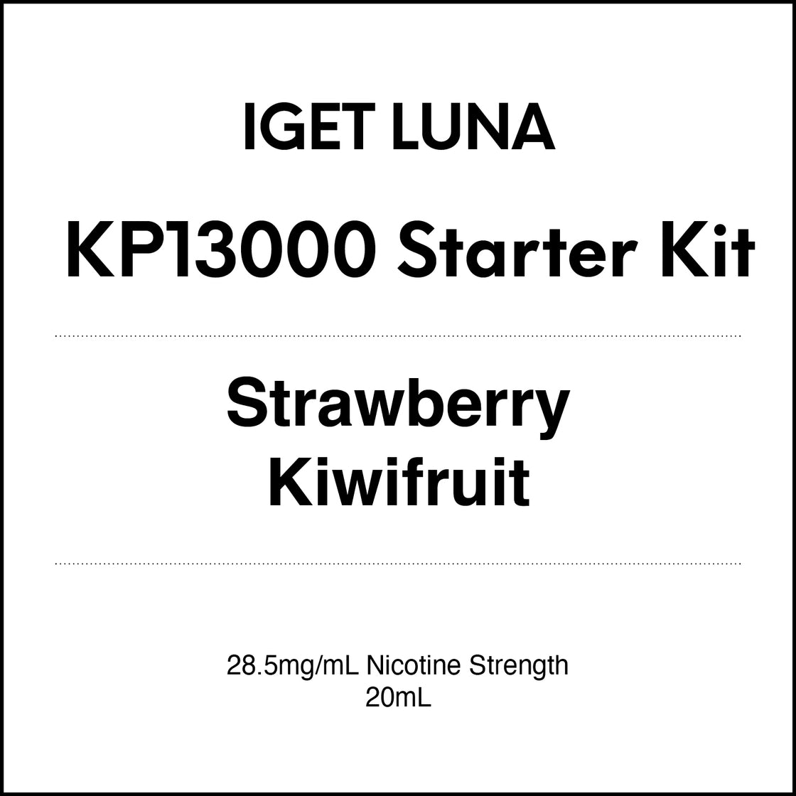 IGET Luna KP13000 Starter Kit - Strawberry Kiwifruit