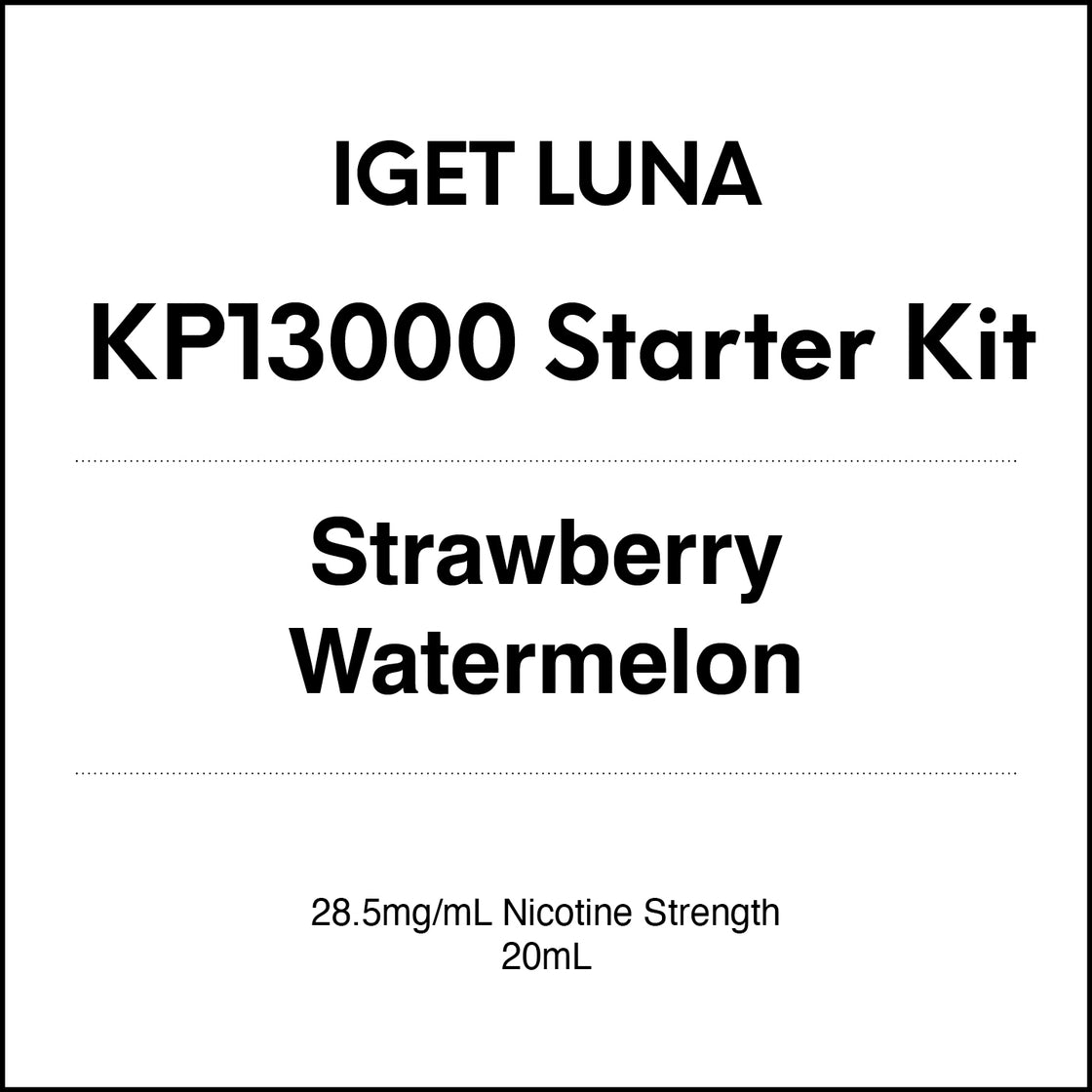 IGET Luna KP13000 Starter Kit - Strawberry Watermelon