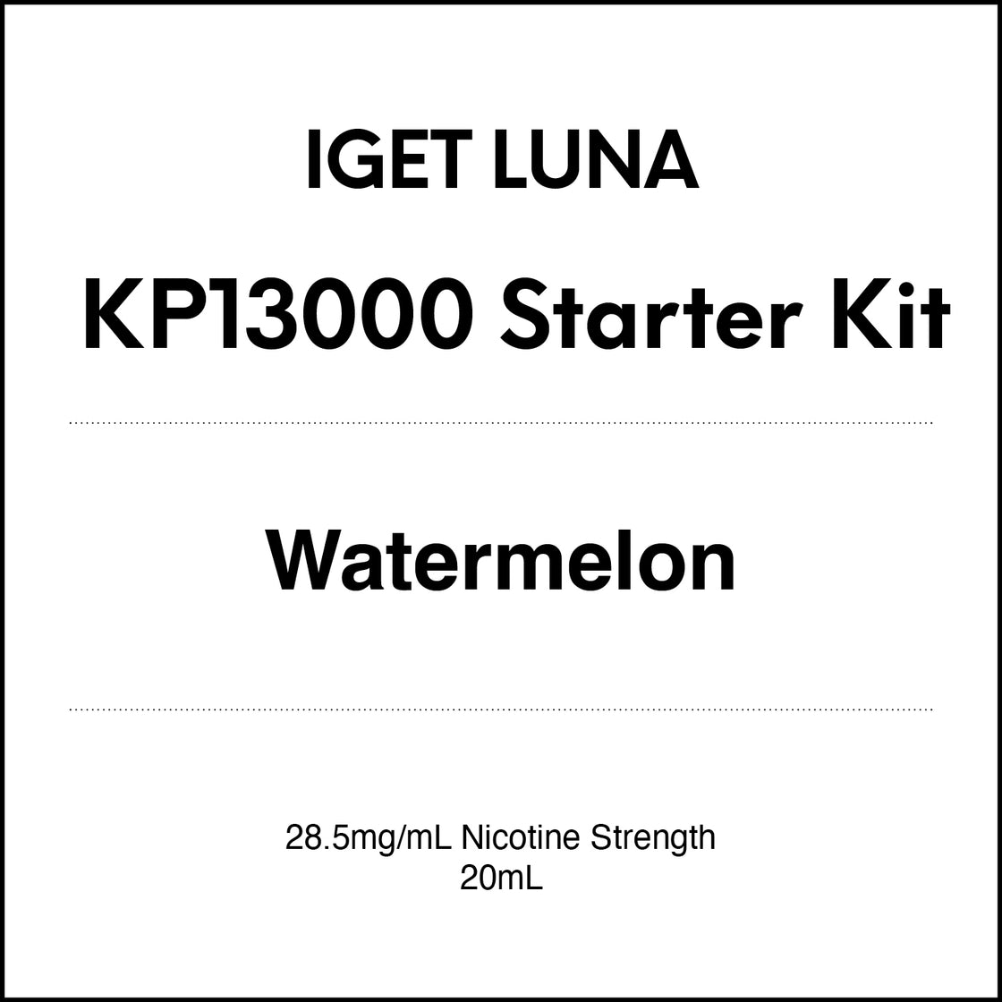 IGET Luna KP13000 Starter Kit - Watermelon