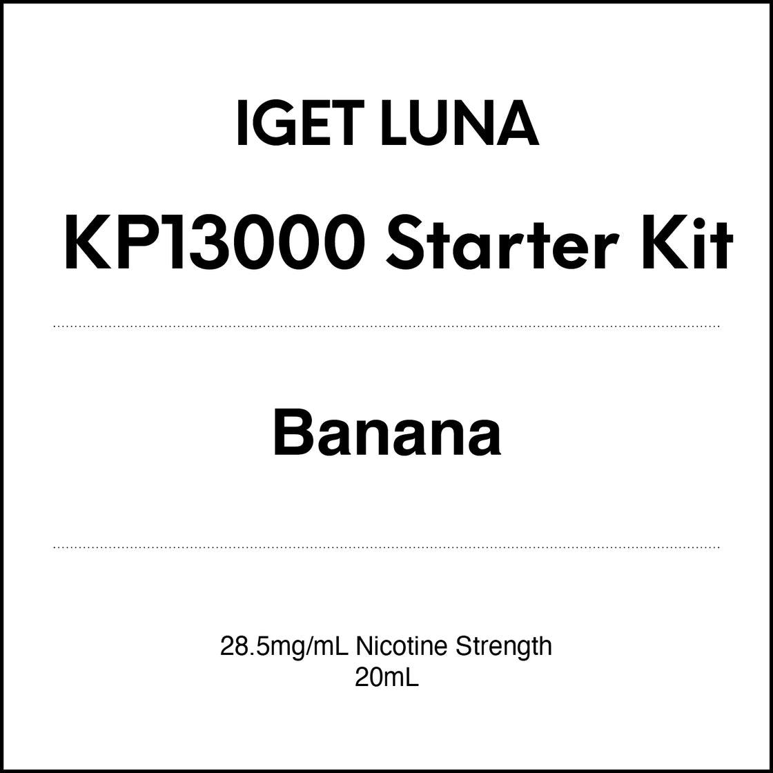 IGET Luna KP13000 Starter Kit - Banana
