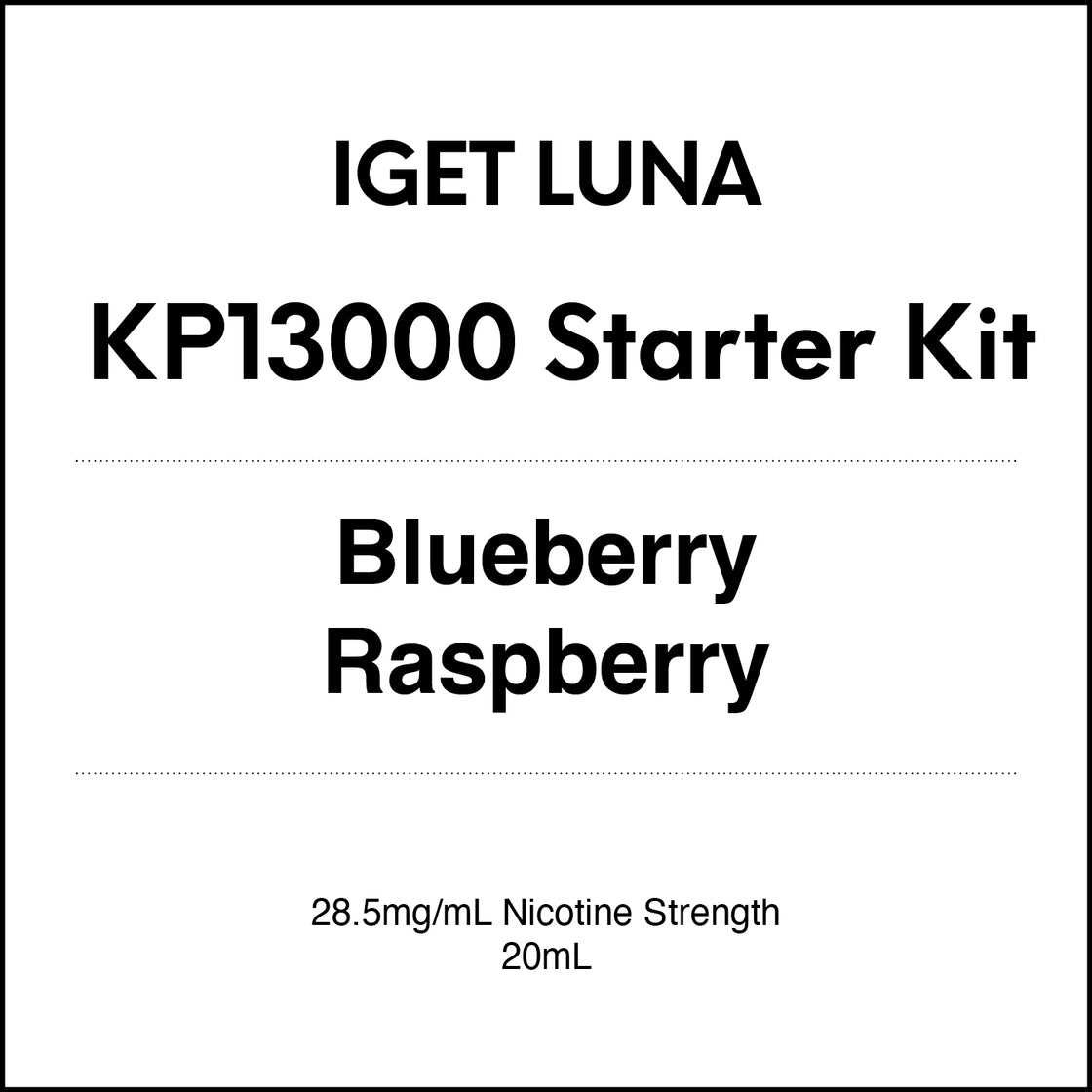 IGET Luna KP13000 Starter Kit - Blueberry Raspberry